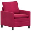 vidaXL Диван Виненочервен 76 x 81 x 87,5 см Кадифе