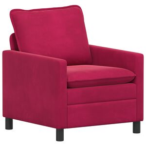 vidaXL Диван Виненочервен 76 x 81 x 87,5 см Кадифе