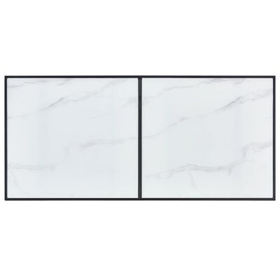 vidaXL Трапезна маса, бяла, 140x70x75 см, закалено стъкло