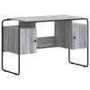 vidaXL Бюро с място за съхранение Сив Сонома 120 x 50,5 x 75,5 см