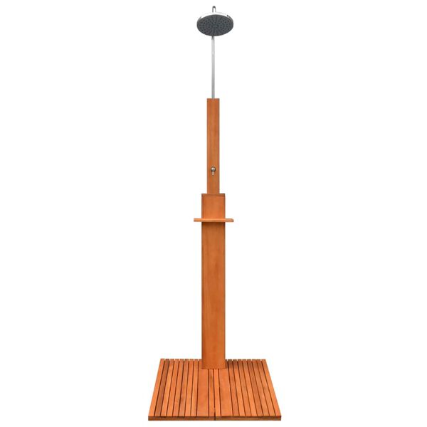 vidaXL Градински душ, евкалиптово дърво и стомана