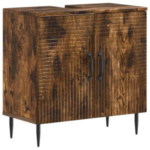 vidaXL Шкаф за мивка в баня HAARLEM Опушен дъб 59,5 x 31,5 x 59 см