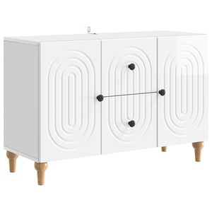 vidaXL ТВ шкаф Бял гланц 89 x 34,5 x 60 см Инженерна дървесина