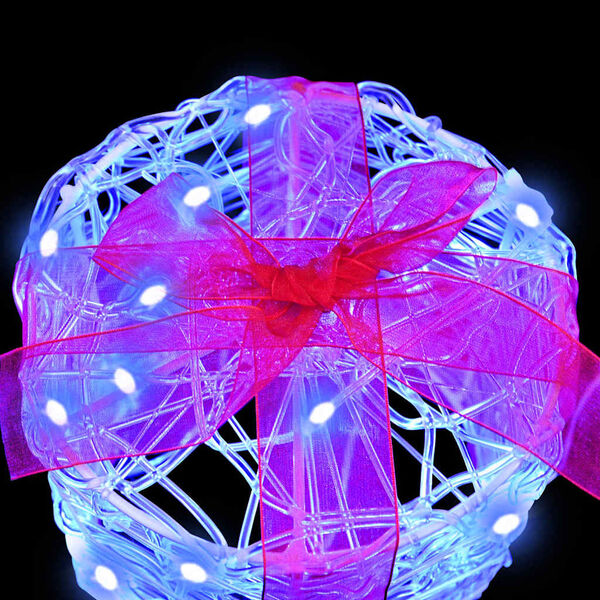 vidaXL Декорация на подаръчна кутия 3 pcs Синьо 20 x 20 x 21 см Акрил