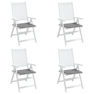 vidaXL Възглавници за столове 4 бр сиви 50x50x3 см Оксфорд плат