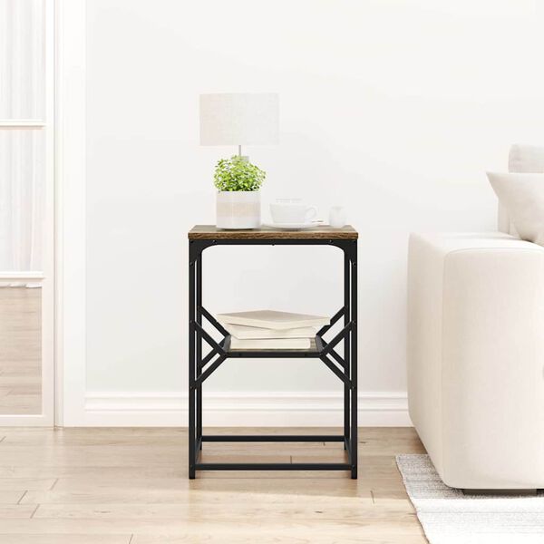 vidaXL Странична маса Димян дъб 41 x 40 x 60 см