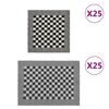 vidaXL Комплект кърпи от 50 части, черен и бял, памук