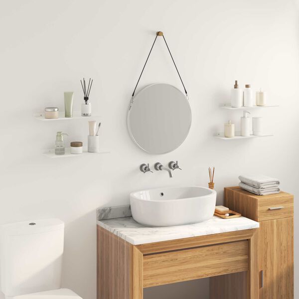 vidaXL Плаващ рафт 4 pcs Бял 40 x 18 x 2,5 см Стомана