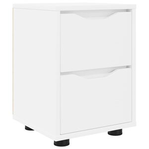 vidaXL Нощно шкафче Бяло 30,5 x 30 x 43 см Инженерна дървесина