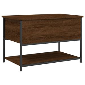 vidaXL Пейка за съхранение, кафяв дъб, 70x42,5x47 см, инженерно дърво