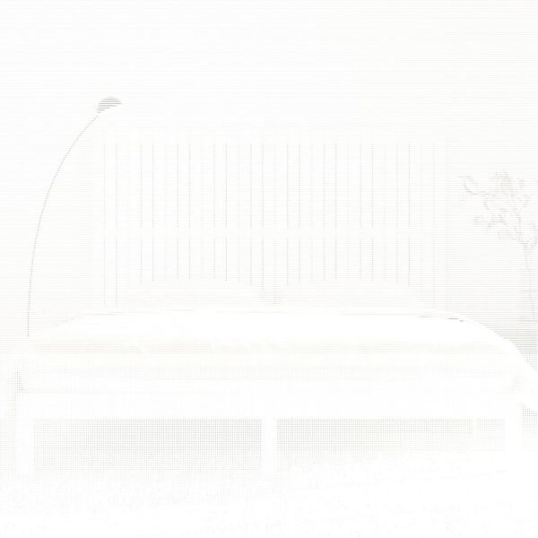 vidaXL Стенна табла за спалня бяла 185x3x110 см борово дърво масив