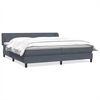 vidaXL Box Spring легло с матраци Тъмно сиво 200x210 cm Кадифе
