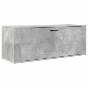 vidaXL Шкаф за обувки, бетонно сив, 100x35x38 см, инженерно дърво