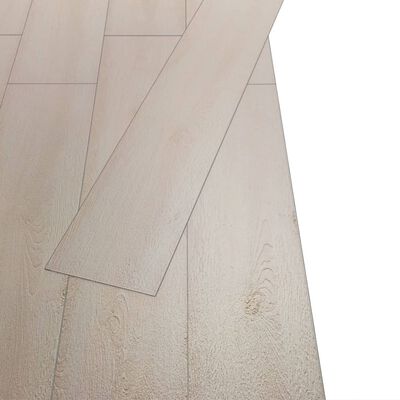 vidaXL Несамозалепващи PVC подови дъски 5,26м² 2 мм дъб класически бял