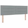 vidaXL Легло с пружинирана основа Светлосиво 200 x 140 cm Полиестер