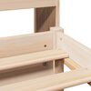 vidaXL Легло с етажерка за книги, без матрак, 160x200 см, бор масив