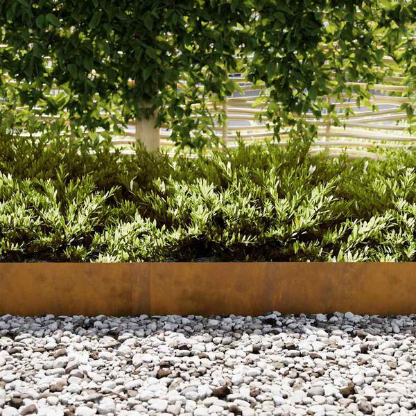 vidaXL Ограда за трева 30 pcs Кафяво 100 x 0.05 x 20 см