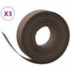 vidaXL Градински кантове, 3 бр, сиви, 10 м, 15 см, полиетилен