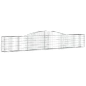 vidaXL Дъговидна габионна кошница 400x30x60/80 см поцинковано желязо