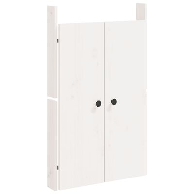 vidaXL Кухненски шкаф за открито, бял, бор масив
