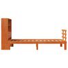 vidaXL Легло с етажерка за книги, без матрак, 100x200 см, бор масив