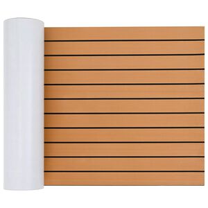 vidaXL Мат за лодки На райета Кафяво и черно 240 x 60 cm EVA