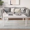 vidaXL Кафе маса, бяла, 100x100x40 см, борово дърво масив