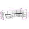 vidaXL Комплекти дивани 6 pcs Естествен Солидно акациево дърво