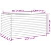 vidaXL Градинска кашпа, 90x60x45,5 см, импрегнирано борово дърво