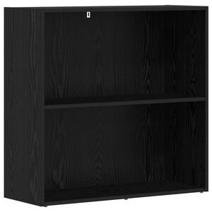 vidaXL Рафт за книги 80 x 30 x 76,5 см Инженерна дървесина Черния дъб