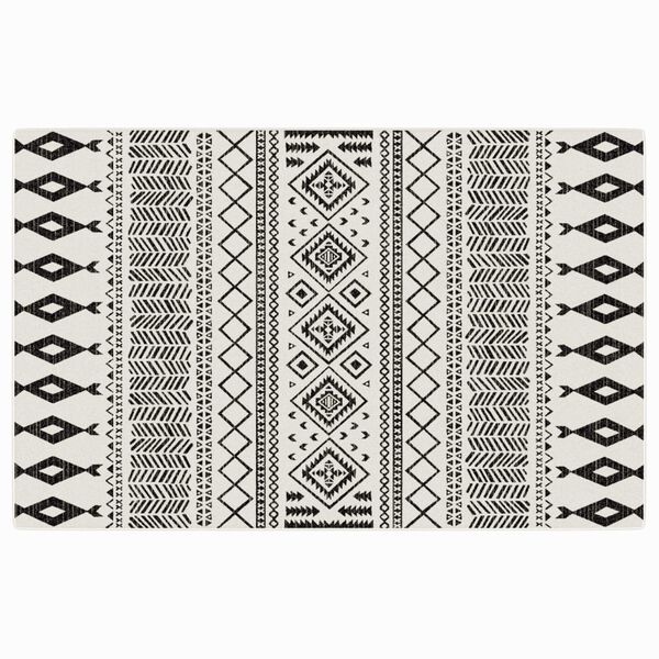 vidaXL Килим за открито и закрито къс косъм шарен 190x300 см неплъзгащ