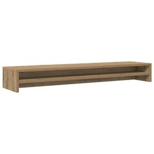 vidaXL Стойка за монитор, дъб, 100x24x13 см, инженерно дърво