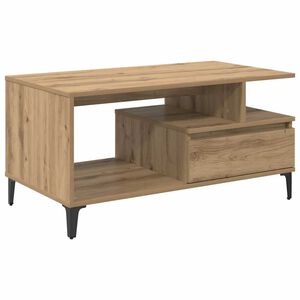 vidaXL Масичка за кафе Дъб 90 x 49 x 45 см Инженерна дървесина