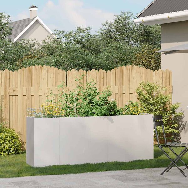 vidaXL Кашпа, 200x40x80 см, неръждаема стомана