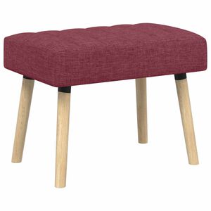 vidaXL Пейка с канали Виненочервен 60 x 40 x 45 см Текстил