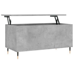vidaXL Кафе маса, бетонно сива, 90x44,5x45 см, инженерно дърво