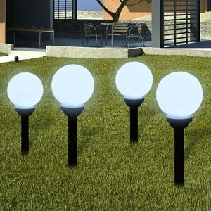 vidaXL Градински лампи за пътеки 4 бр LED 15 см със земен шип