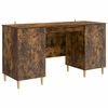 vidaXL Бюро Опушен дъб Инженерна дървесина 142,5 x 50 x 75 см