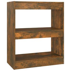 vidaXL Библиотека/разделител за стая, опушен дъб, 60x30x72 см