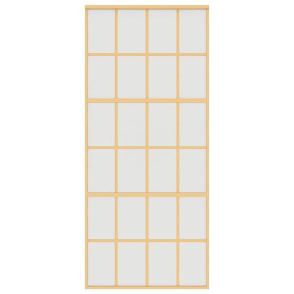 vidaXL Плъзгаща се врата 90x205 см матирано ESG стъкло и алуминий