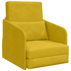 vidaXL Диван легло Жълто 65 x 80 x 83 см Кадифе