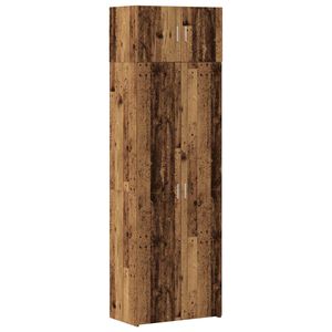 vidaXL Шкаф за съхранение 2 бр. Старо дърво 70 x 42,5 x 225 см