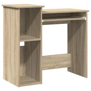 vidaXL Бюро с рафтове, дъб сонома, 84x40x78 см, ПДЧ