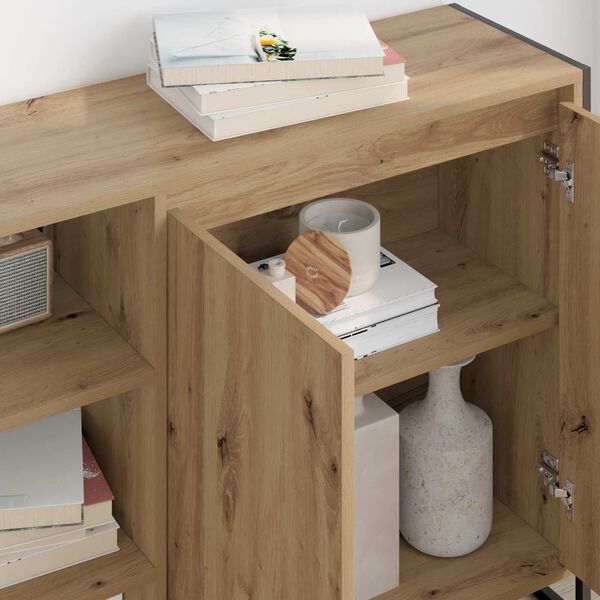 vidaXL Страничен шкаф Дъб Артизан 96.5 x 30 x 75 см Инженерно дърво