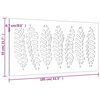 vidaXL Градинска декорация 105x55 см кортенова стомана дизайн с листа