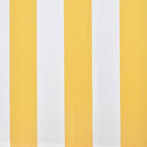 vidaXL Сгъваема тента, моторизирана, 400 см, жълто/бяло