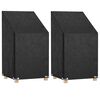 vidaXL Калъф за градински стол 2 бр 8 капси 65x65x80/120 см полиетилен