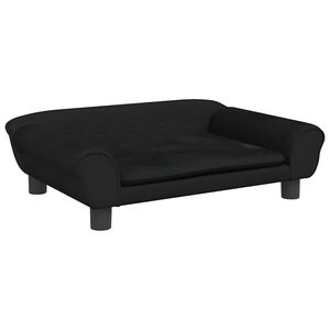 vidaXL Детски диван, черно, 70x45x26 см, кадифе