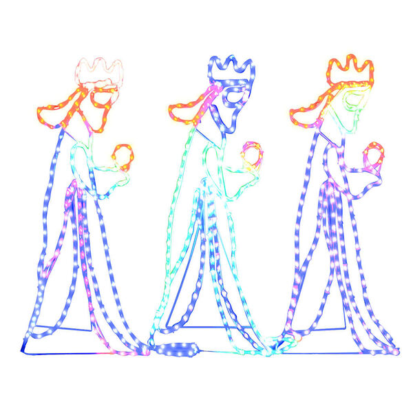 vidaXL Коледна сцена "Тримата влъхви" с 504 LED 99,5x45,5 см