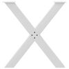 vidaXL Крака за трапезна маса, X-образни, 2 бр., бели, 70x(72-73) см, стомана
